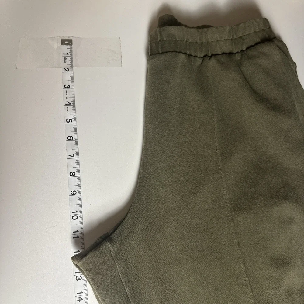 Quiet Luxury Old Money Pull On Crop Pants Olive XXL A New Day Pockets